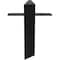 Ekena Millwork 2 1/2"W x 20"D Floating Steel Heavy Duty Wall Mount, Powder Coated Black BKTM02X20FWPBL - alternate 3